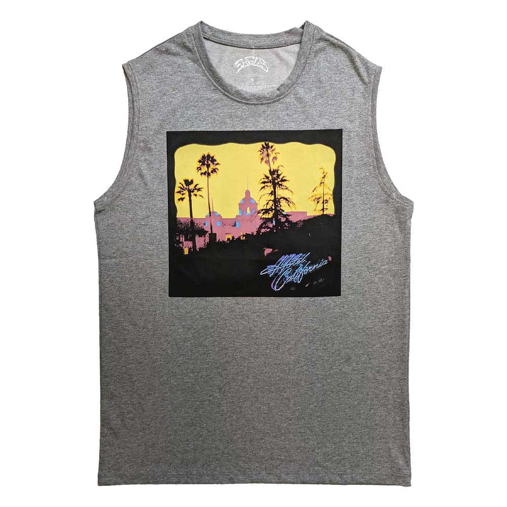 Eagles Tank Top Muscle T Shirt Hotel California Logo new Official Unisex Grey