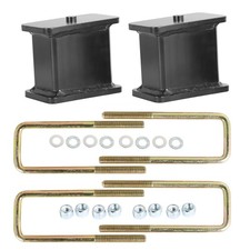 4 Rear Lift Blocks Kit W Ubolts 88-99 For Gmc K1500 99-07 For Gmc Sierra 1500