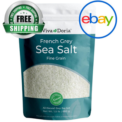 Viva Doria Sel Gris French Light Grey Sea Salt, 1.5 lb (24 oz)