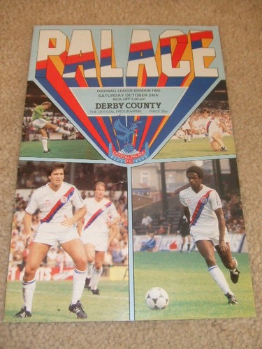 PROGRAMME - D2 - CRYSTAL PALACE V DERBY COUNTY - 24 OCTOBER 1981