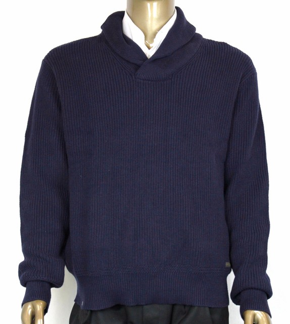 mens cotton shawl collar sweater