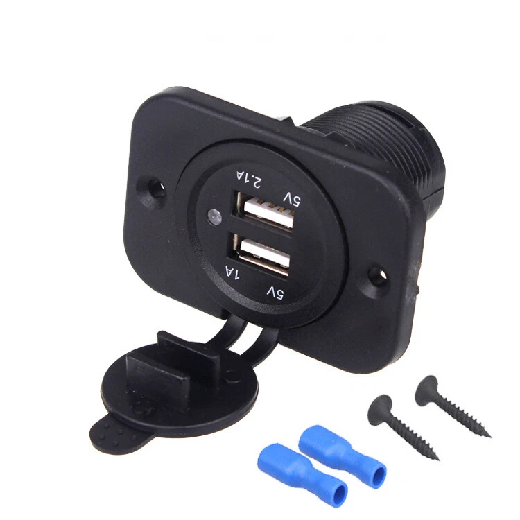 Dual USB Car Phone Charger Cigarette Lighter Socket 3.1A Fit For GPS Boat Truck - Изображение 2 из 4