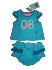 New Balance Girls Shorts/Shirt 2 Piece Outfit Multicolor Floral Size 6M NWT