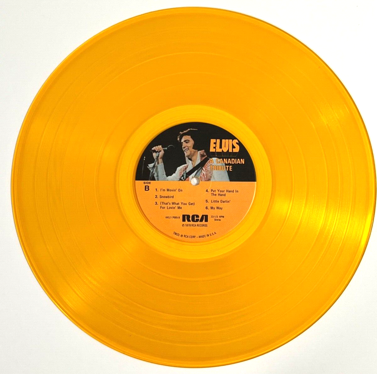 ELVIS PRESLEY ~ ELVIS A CANADIAN TRIBUTE ~ A SPECIAL GOLD VINYL