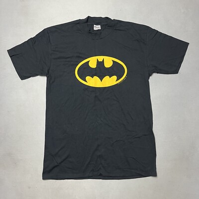 Vintage 90s Batman Logo Single Stitch Stedman DC Comics T Shirt L