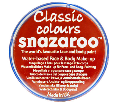 BRIGHT RED Snazaroo Face Paint Halloween Make-Up Profi Qualität 18ml