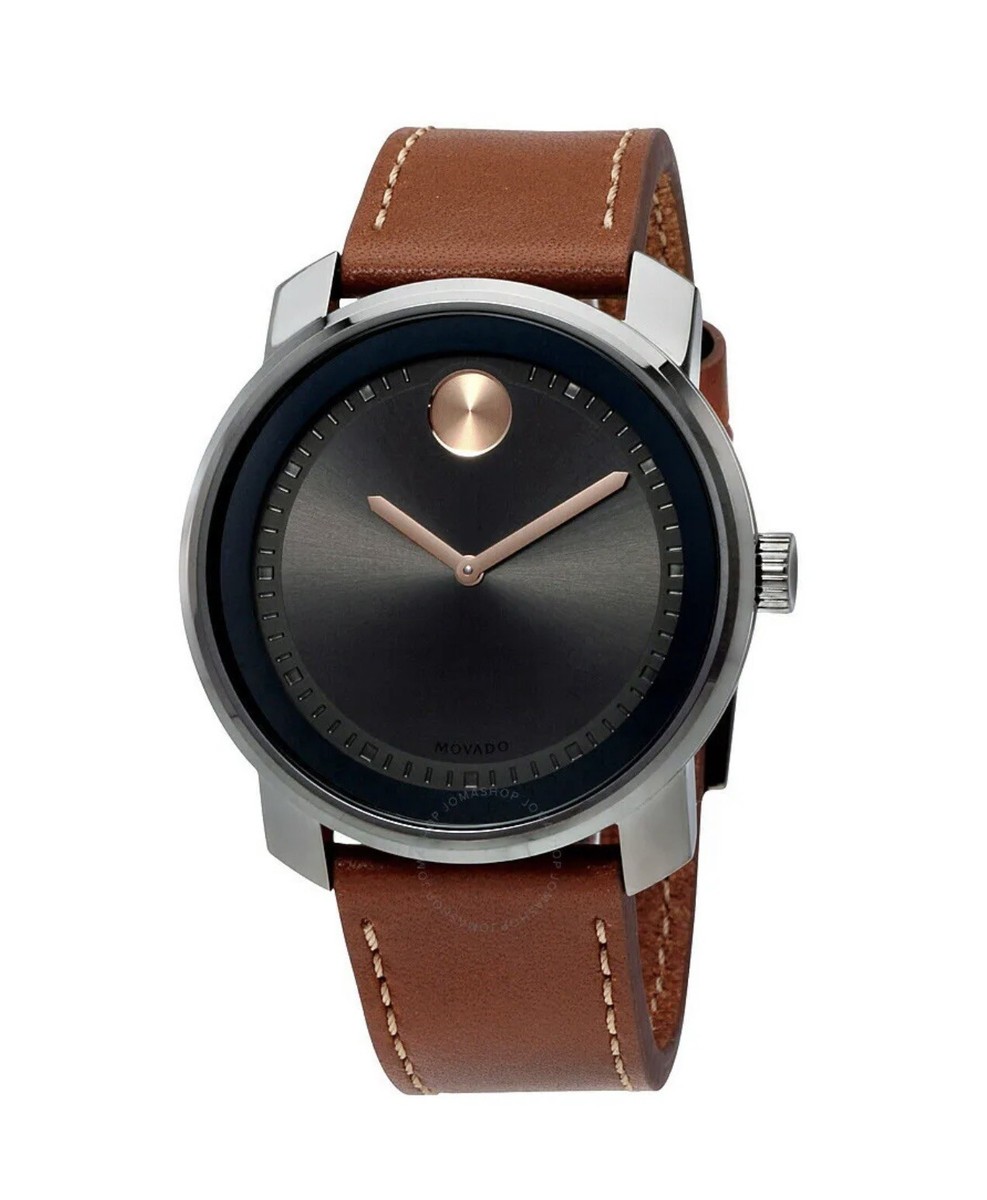 Movado Bold mm Gunmetal Stainless Steel Grey Dial Quartz Mens