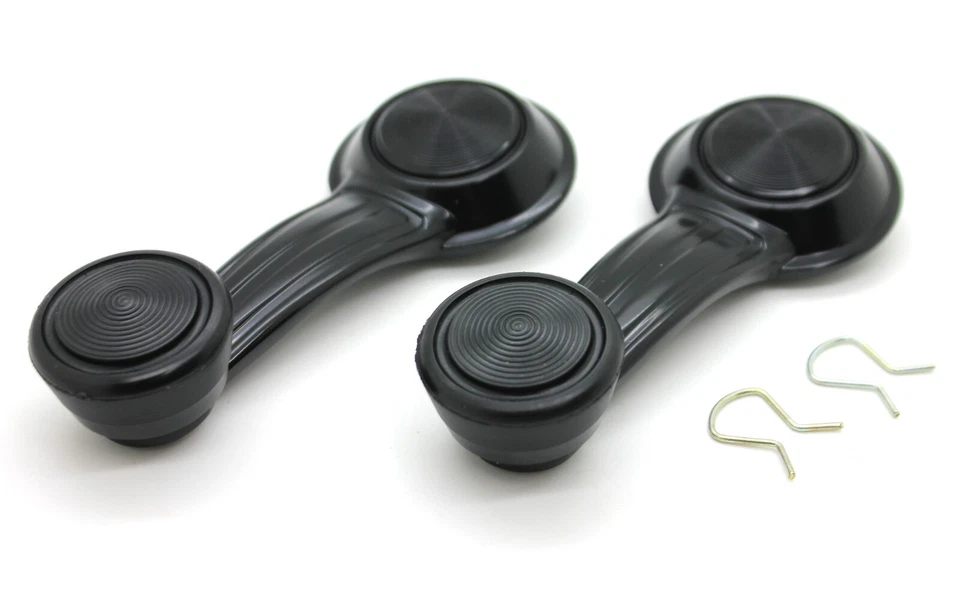 NUEVO par de manivela de ventana negra / para camioneta Chevy GMC SERIE G 1973-1996 Foto 4 de 4