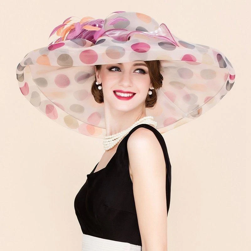Nuevo Para Mujer Kentucky Derby Iglesia Boda Noble Vestido Sombrero Organza Pluma Sombrero Foto 4 de 4