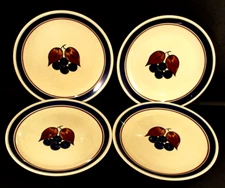 Stavanger Flint Blue Berries Bread Plates * Set of 4 * Figgjo Norway 7 1/8" NICE