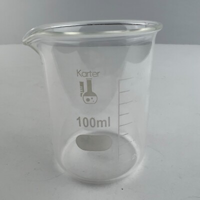 Karter Scientific 100ml Beaker Spout & Printed Graduations