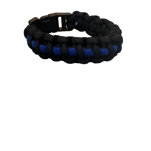 Thin Blue Line Paracord Bracelet Handmade 8.5 inches eBay