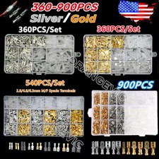 900X Assortment Male Female Spade Crimp Electrical Wire Connectors Terminals Kit