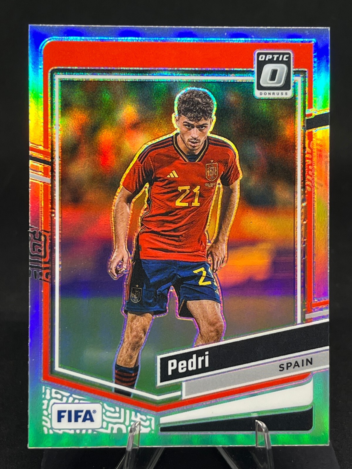 Pedri 2023-24 Panini Donruss FIFA Optic HOLO PRIZM #52 Spain
