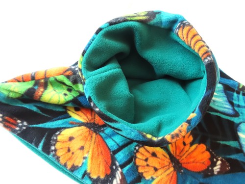 DOUBLE FLEECE DOG COAT XL - EXOTIC BUTTERFLIES 30/31" - FOR GREYHOUND RESCUE - Picture 4 of 8