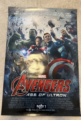 AVENGERS AGE OF ULTRON MOVIE POSTER 2 Sided RARE ORIGINAL FINAL 27x40 ...