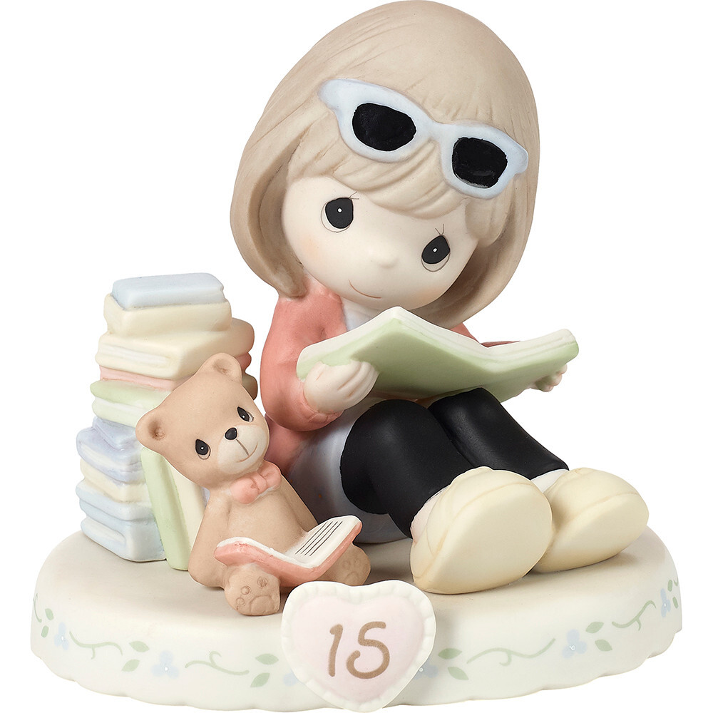 Precious Moments Growing In Grace, Age 15, Brunette Girl Figurine