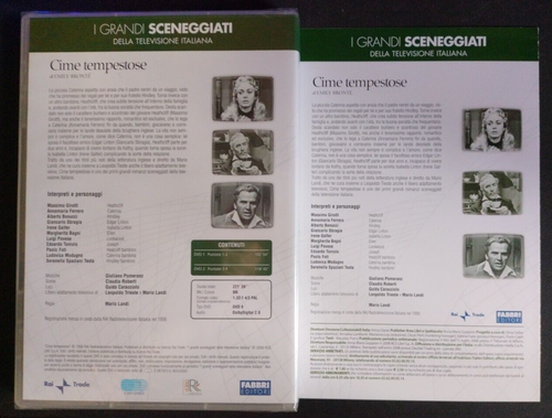 CIME TEMPESTOSE - DVD CON FASCICOLETTO - E. BRONTE - SCENEGGIATI RAI - SIGILLATO - Foto 2 di 2