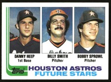 1982 Topps Astros Future Stars Heep / Billy Smith / Sprowl RC #441