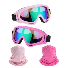 	LJDJ Motorcycle Goggles2 Pack Dirt Bike ATV Motocross Riding Hiking Protective	