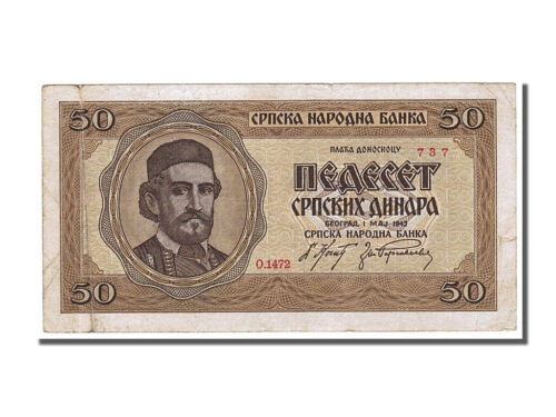 [#153731] Billet, Serbie, 50 Dinara, 1942, 1942-05-01, TTB+ - Photo 1/2