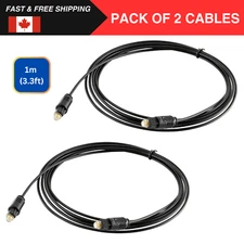 Toslink Optical Cable Digital Audio Sound Fiber Optic SPDIF Cord Wire Dolby 3FT