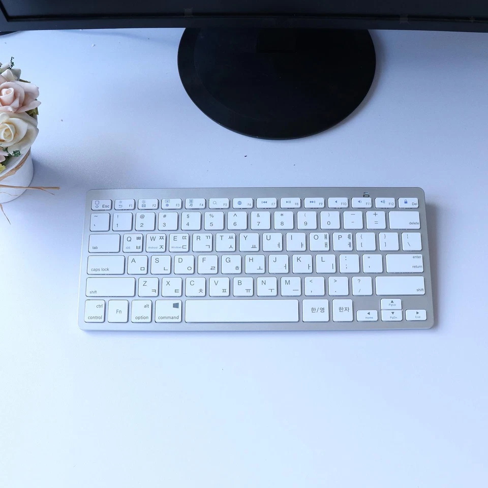 Mini Korean 78 Keys Wireless Bluetooth Keyboard for iOS Android Compact - Image 2 of 4