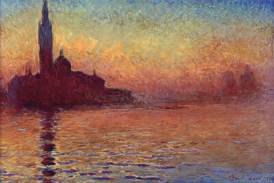Claude Monet - Art Poster (Il Crepuscolo - Sunset / Dusk San
