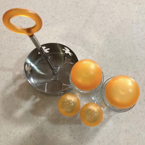 Alessi Girotondo Condiment Set & Sugar Pot Orange King-Kong Design - Picture 5 of 15