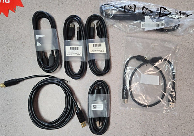 lot of 7 USB 3.0 SuperSpeed Type A Male to B Male Cable Cord Printer Scanner