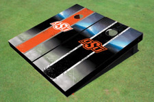 Oklahoma State University Field Long Stripe Alternating Themed Cornhole Boards