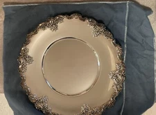 Wallace Baroque Silverplate 11” Sandwich Plate Tray Excellent Condition