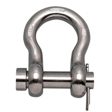 STAINLESS STEEL 316-NM ANCHOR SHACKLE 5/16" W/ROUND PIN (S0116-RP08)