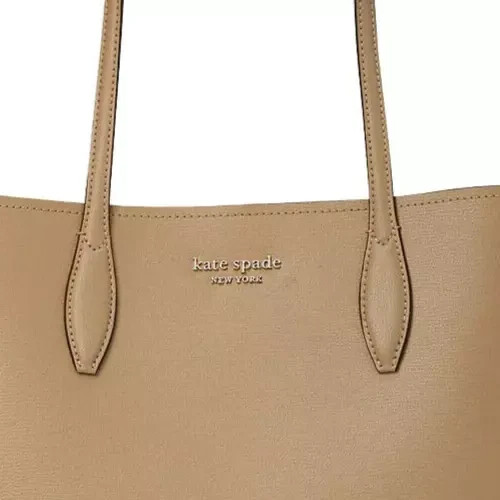 New Kate Spade All Day Large Tote Leather Timeless Taupe | eBay