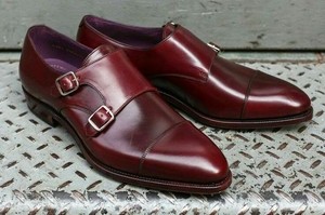 burgundy monk strap