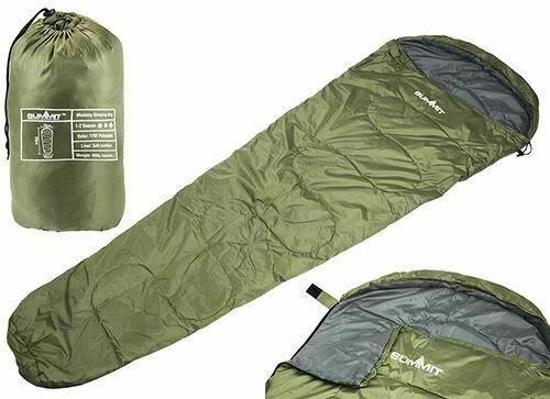 Summit Trekker Mummy Sleeping Bag 150Gsm L225 x width at chest 75cm