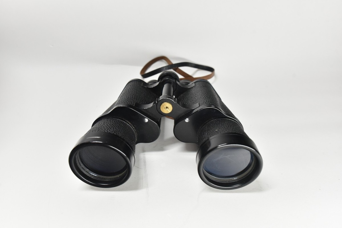 Optomax 10x50 Field Binoculars Coated Optics with Leather Case