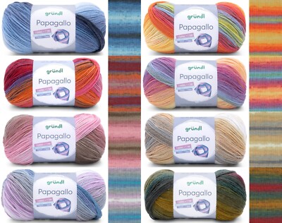 100g Gründl Papagallo - Farbverlauf Garn Wolle Stricken Häkeln (39,90 /kg)