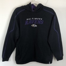 Baltimore Ravens NFL Team Apparel Reebok Embroidered Sweatshirt Youth L Black