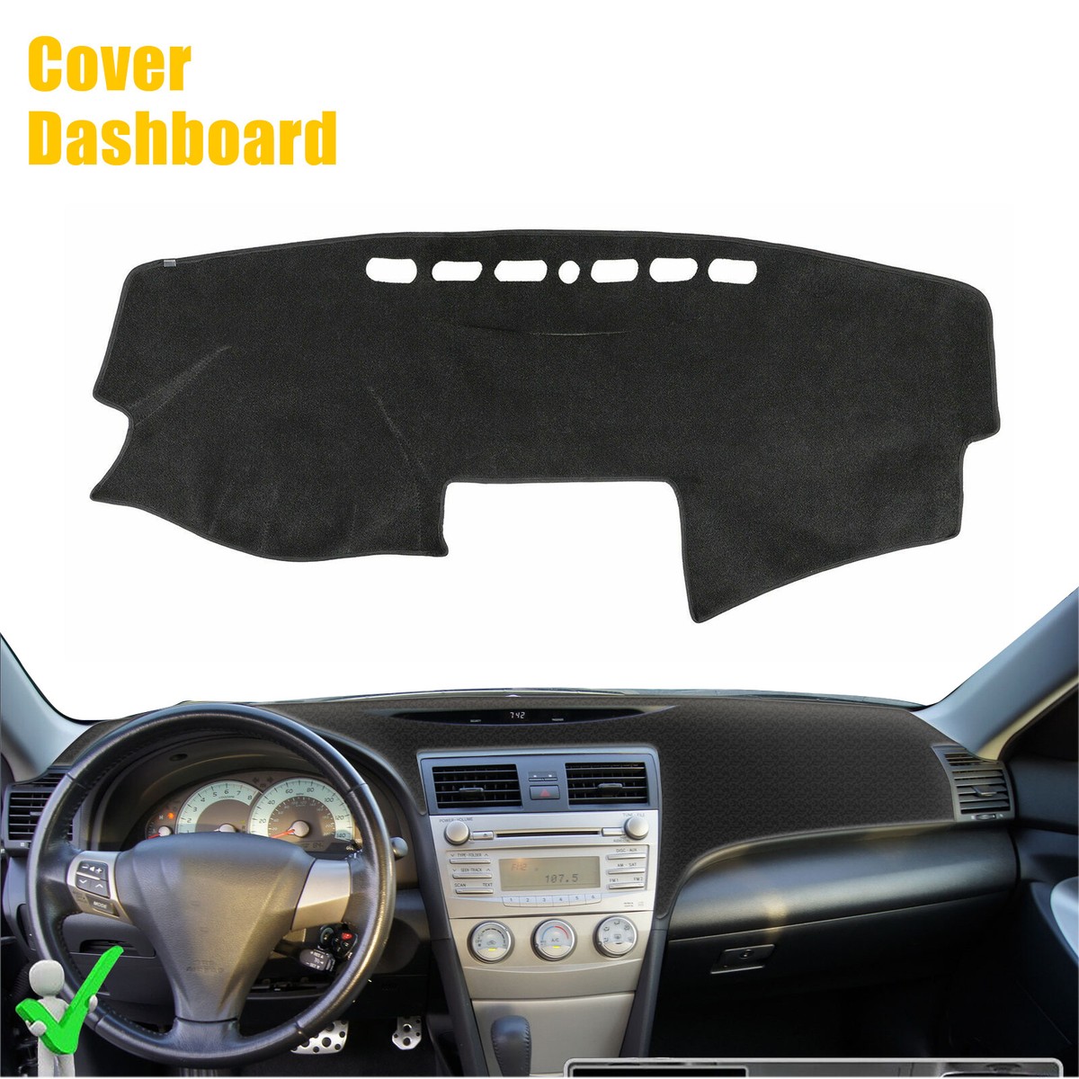Dashboard Cover Dash Mat Compatible With 2007 2008 2009 2010 2011 Toyo
