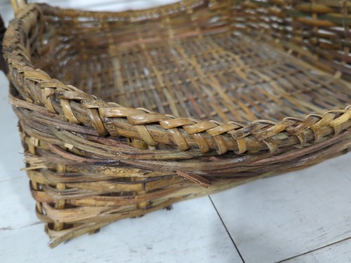 Wicker Trug'Flower Basket'1900-1910 English Original Condition Rare Prop Display - Picture 4 of 24