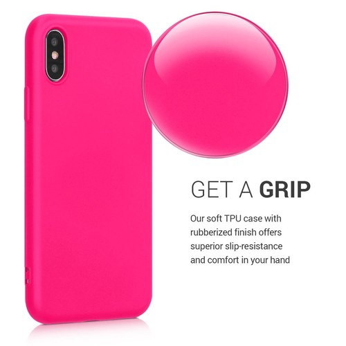 Soft Rubberized TPU Slim Phone Case for Apple iPhone X - Picture 4 of 7
