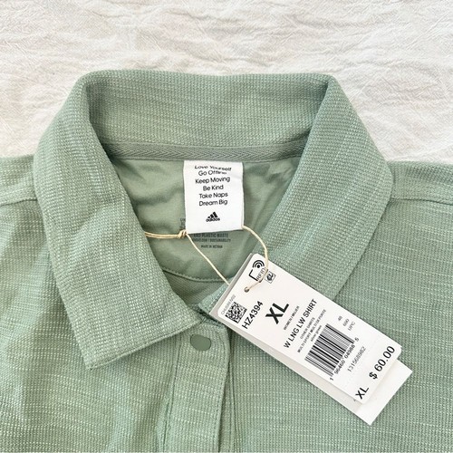 Adidas Lounge Terry Loop Womens Shirt HZ4394 Size XL - Picture 2 of 13
