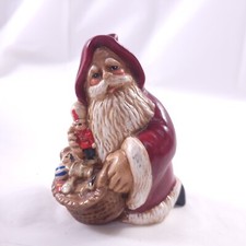 Vintage Santa With Bags of Toys Figurine Ceramic
