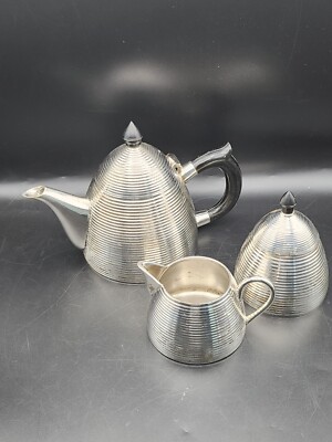 1930s Villa-Ware Beehive アルミ キャニスター 1930s Villa-Ware Beehive アルミ キャニスター 1930s Villa-Ware