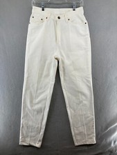 Levis 512 Womens Jeans 11MED White Slim Fit Tapered Leg Mom USA MADE Vintage