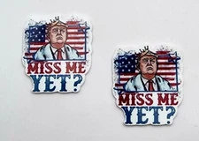 Trump Charms (hard) For Croc Style Shoes or similar items 2pc Miss me yet