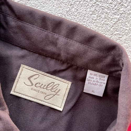 Scully Shirt Mens XL Brown Pearl Snap Embroidered Floral Western Cowboy New - Picture 7 of 11