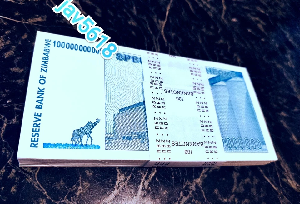 ZIMBABWE 100 BILLION DOLLARS AGRO CHEQUE P64 UNC BUNDLE 100 TRILLION p91 MONEY💎 - Image 4 of 4