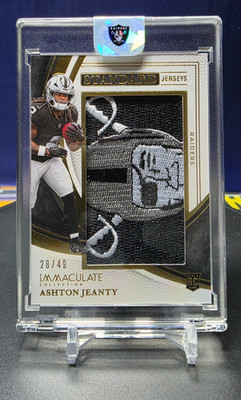 2025 Panini Immaculate /49 Gold Ashton Jeanty Raiders Patch Logo* READ    